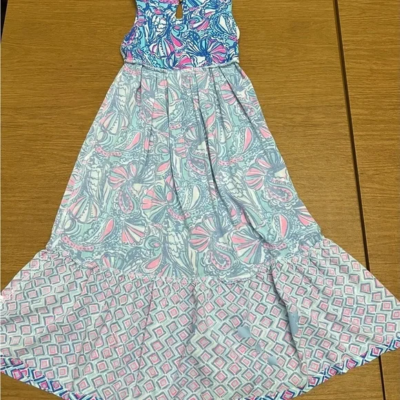 BOGO Lilly Pulitzer for Target Maxi Dress My Fans Blue size XS - Picture 4 of 7